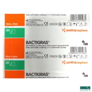 BACTIGRAS Gasa Parafinada con Clorhexidina 10 × 10 cm Smith & Nephew