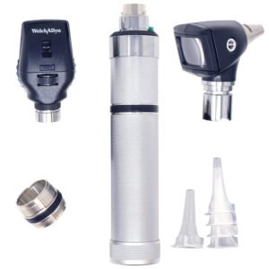 Estuche de Diagnóstico Recargable Halógeno 3.5 V con Oftalmoscopio Standard, Otoscopio 25020 y Mango Convertible WELCH ALLYN